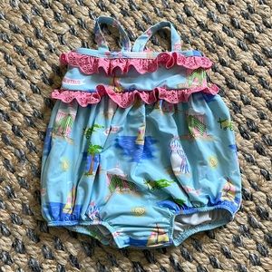 The Beaufort Bonnet Company • Swimsuit with bow detail • 12-18 M